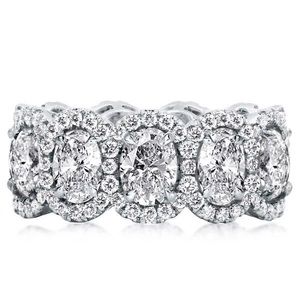 Halo Oval Eternity Wedding Band (6.63 CT. TW.)